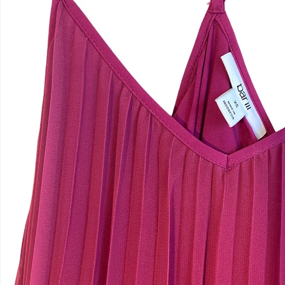 BAR III PINK/PURPLE OMBRÉ SLEEVELESS FLOWY MAXI DRESS, RIPPLED DETAILING SIZE XS - Picture 2 of 13